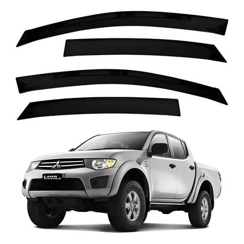 Calha De Chuva Fumê L200 Triton 2007 A 2015 4 Portas Ecoflex