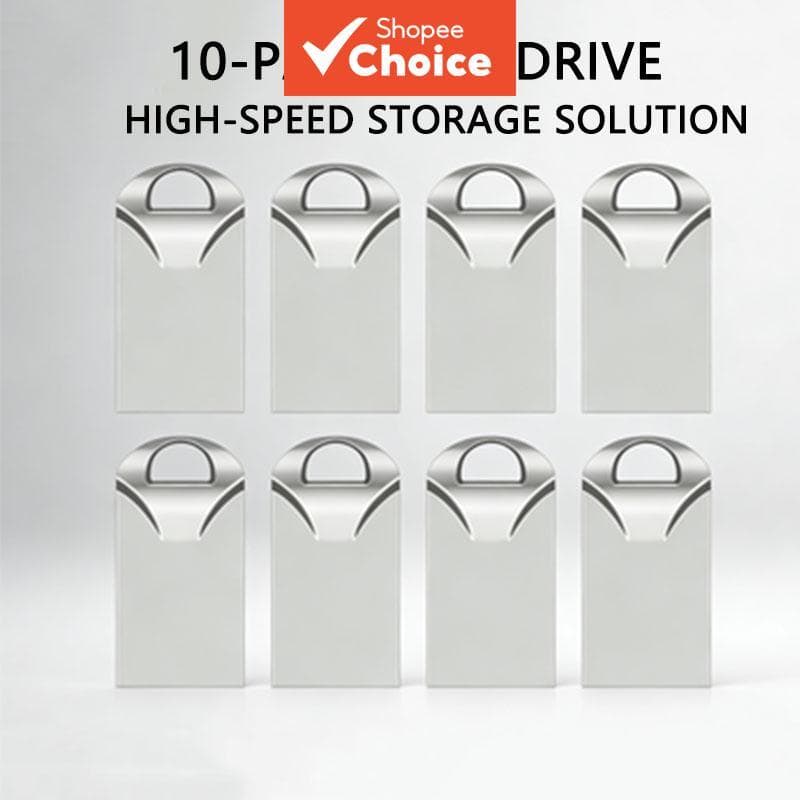Conjunto De Unidade flash USB De metal Portátil (10 Peças) , Pen drive À Prova D'água De 4 Gb/8/16 , Usado Para Transfer