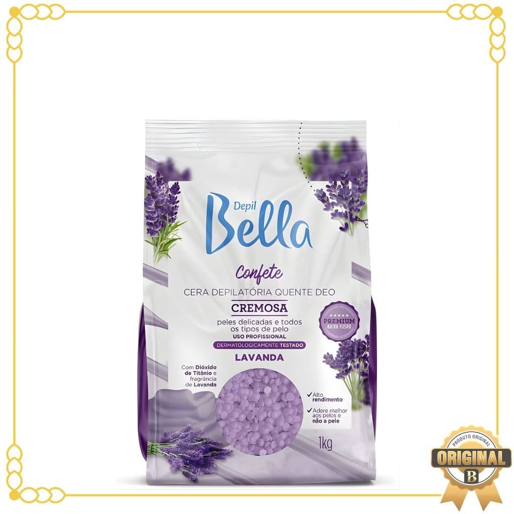 Cera Depilatória Confete Lavanda Depil Bella 1 Kg