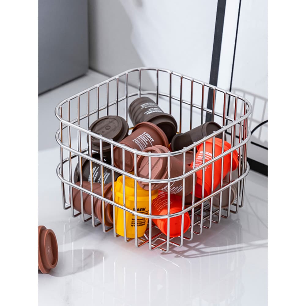 Cesta de armazenamento de cápsulas de café, sala de chá, Bar, saco de chá, leite, doces, bola, aço inoxidável 304, cesta
