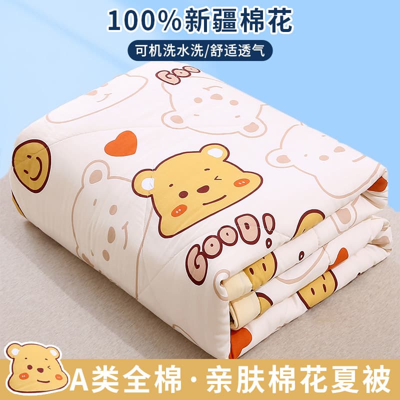 Colcha de ar condicionado de verão lavável à máquina de algodão puro estilo fino colcha fresca de verão único duplo dorm