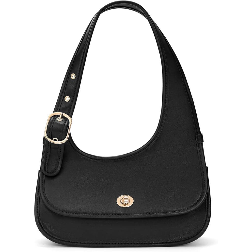 Bolsa de Ombro Feminina, Bolsa Meia-Lua em Couro Sintético, Bolsas de Ombro Modernas para Uso Diário