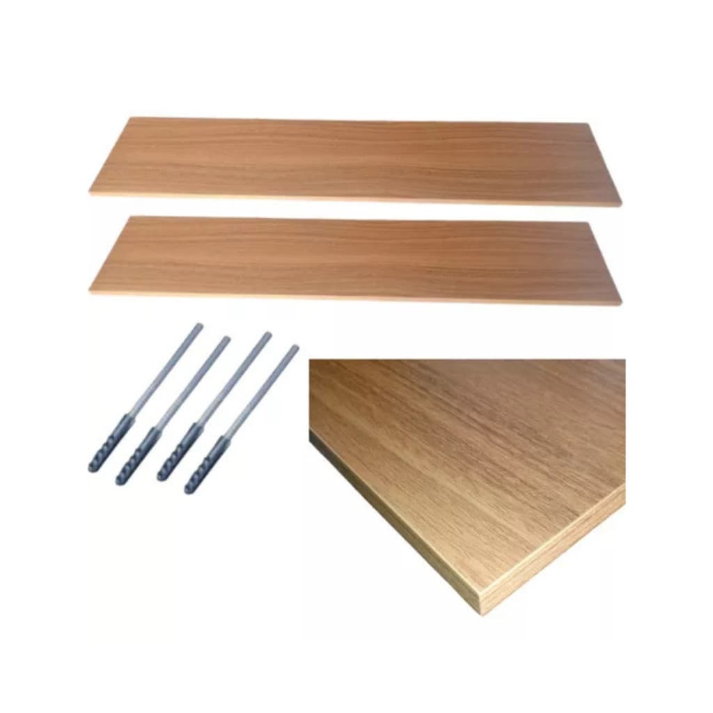 Kit 2 Prateleiras Mdf 70x20 Suporte Invisível Luxo Remessa Imediata