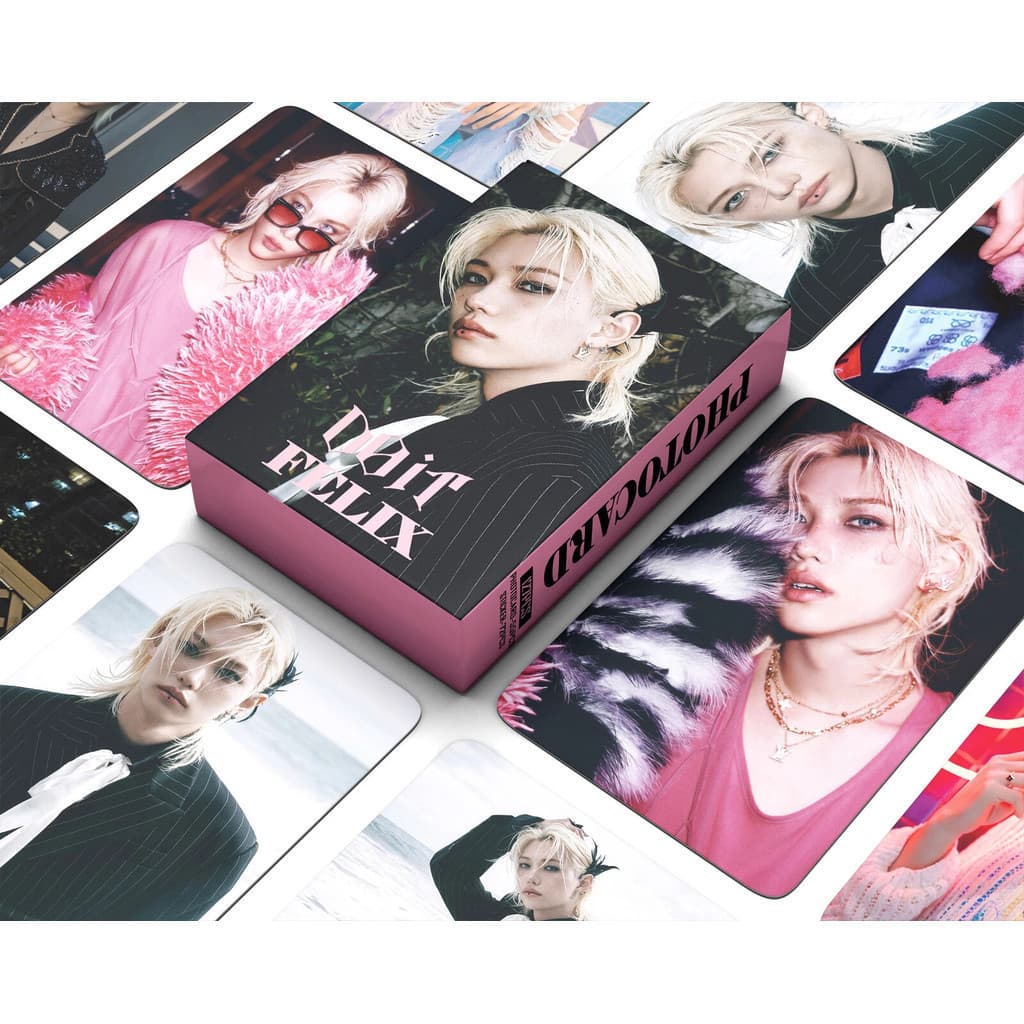 KPOP 127 peças/caixa Cartões fotográficos Straykids Solo FELIX, cartões de coleção LOMO MV9O