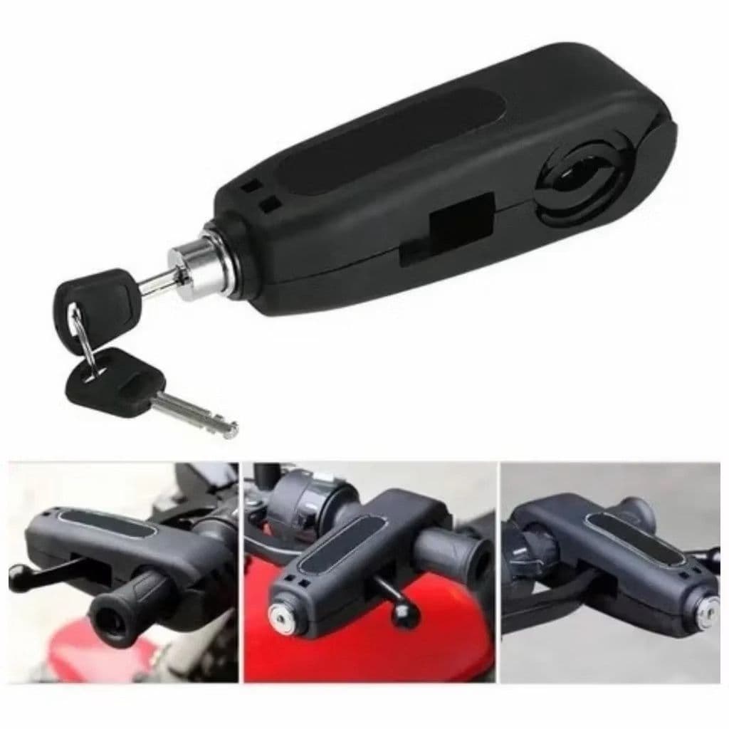 Trava Tranca Moto Manete Punho Manopla Freio Acelerador Segurança Caps Lock Envio Imediato, Trava a Moto Freada