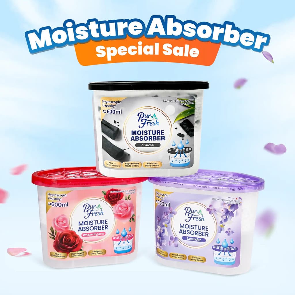 Desumidificador Ecológico Purfresh, Absorvedor de Umidade para Armários e Guarda-Roupas/Saco Absorvedor de Umidade/Pacot