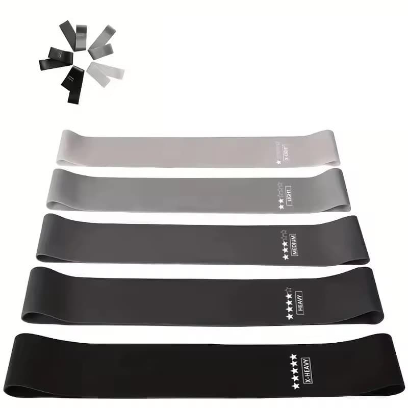 Faixa elástica série gradiente preta, faixa de tensão para ioga, faixa de resistência Fitness, anel elástico, pacote TPE