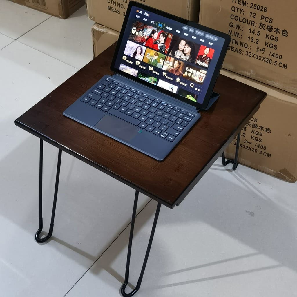 Mesa dobrável de madeira maciça, mesa pequena para sala de estar doméstica, mesa Kang, cama simples, janela saliente, me