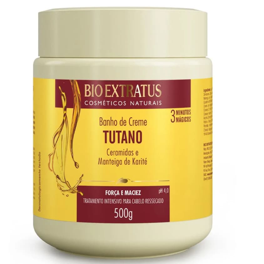 BIO EXTRATUS Hidratação e Proteção Intensa para Cabelos Ressecados  500GR (BANHO DE CREME TUTANO)