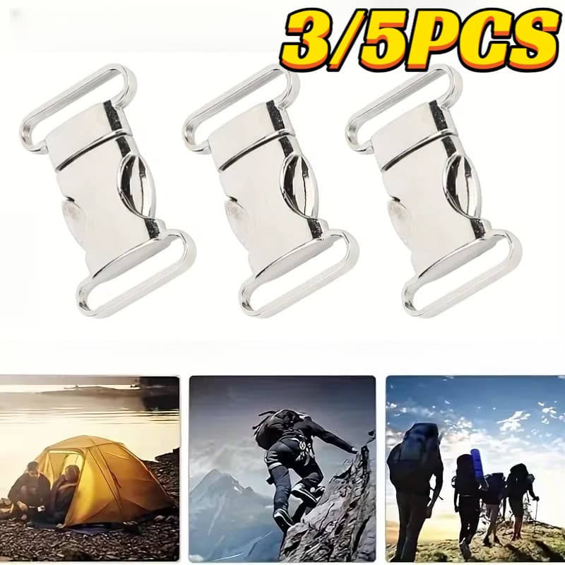 3/5 unidades metal fivela de liberação rápida clipe lateral bloqueio coleira do cão mochila