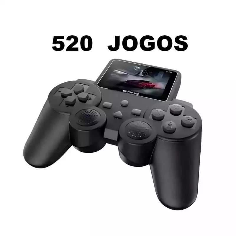 Console Portátil S10 com Tela e 520 Jogos Clássicos Retrô