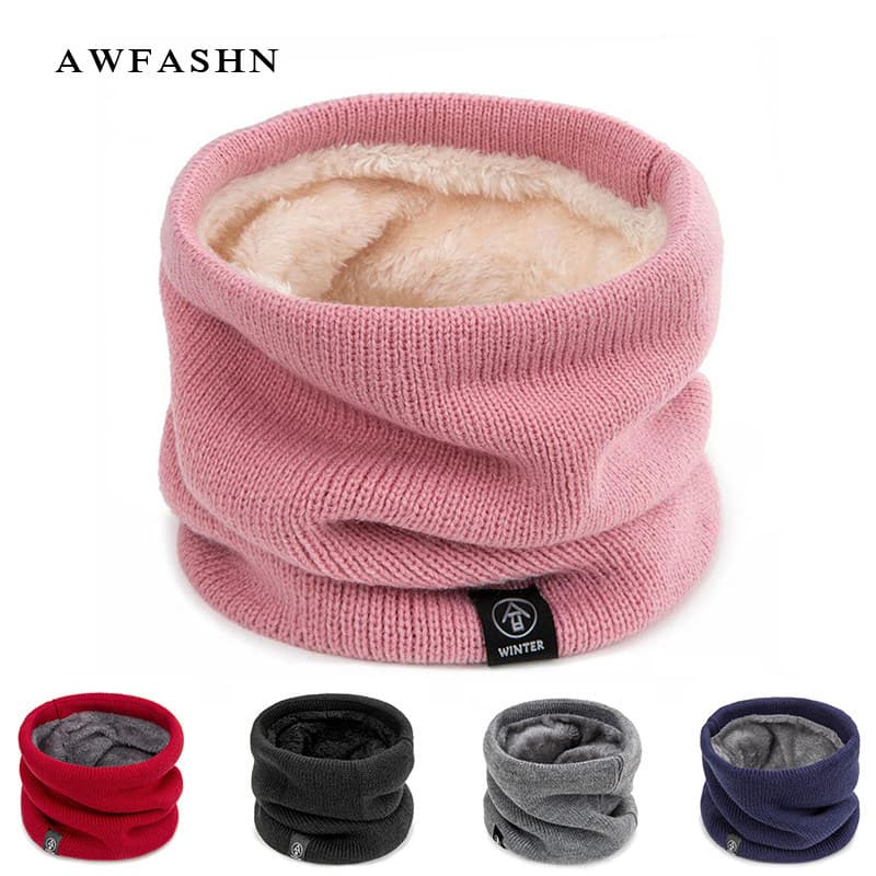 Gola de inverno das mulheres dos homens forro de lã engrossado à prova de frio esportes ao ar livre colarinho quente pul