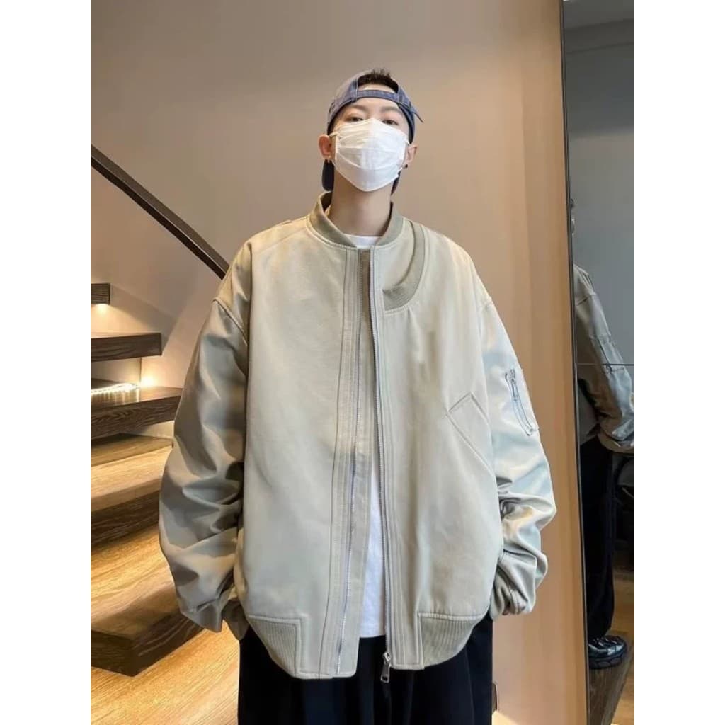 2023 primavera outono macacão jaqueta masculina solta rua Wear Hip-Hop jaqueta com capuz estilo Hong Kong ins rufião bon