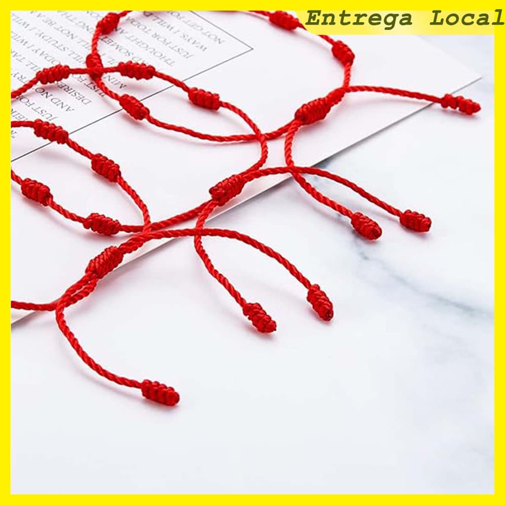 Pulseira Kabbalah seven-knot de 10 peças para resistir ao ciúme, maus olhos, maldições e dissipar a energia negativa