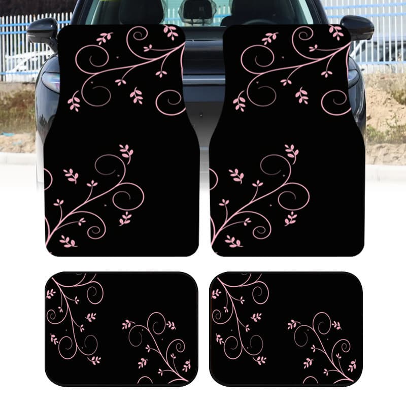 Conjunto universal de quatro peças para pés de carro, 4 peças, linha simples em pó, videira, Design, resistente ao desga