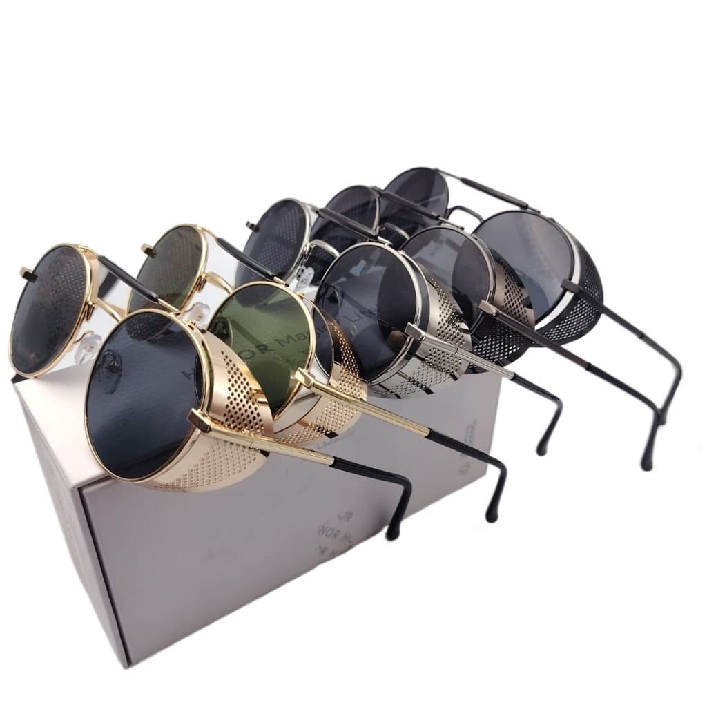 Oculos de Sol Unissex Estilo Alok com Lateral Tampada Tendencia Europeia