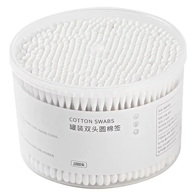 Cotonetes de algodão de duas cabeças, maquiagem descartável, guardanapo sanitário, pequena, fina, pontiaguda, colher de