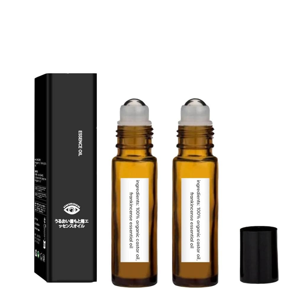 2 Peças de Roll-on para Olhos com Óleo de Rícino e Olíbano, Roll-on para Olhos com Óleo de Rícino e Olíbano para Olhos,