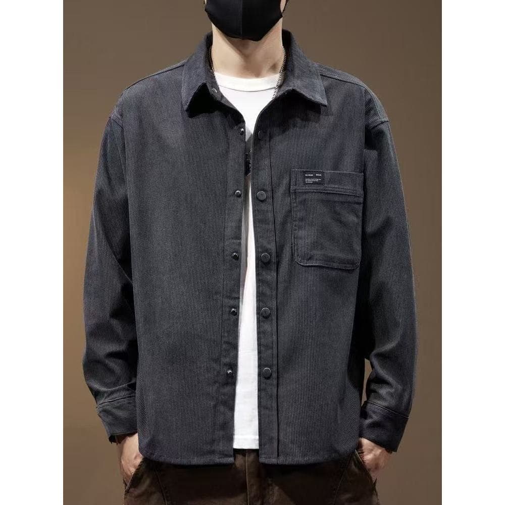 Primavera outono veludo camisa de manga comprida masculina versão coreana na moda rufião bonito camisa ins Street Wear j