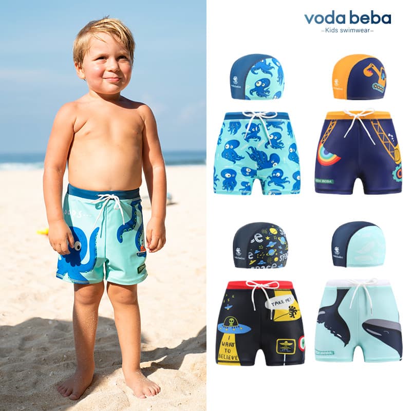 Voda Beba calções de banho infantis meninos crianças médio grande crianças profissional natação solta bebê infantil nata