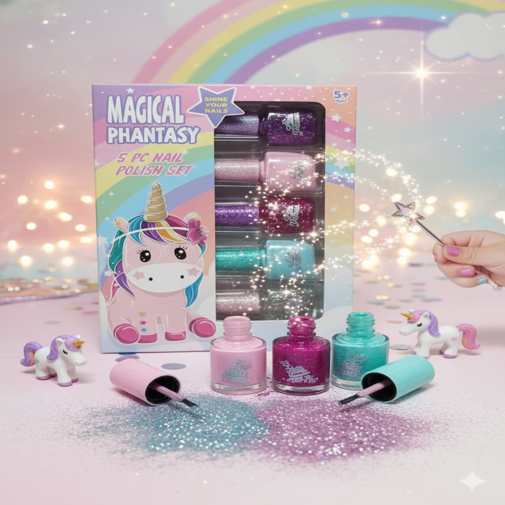 Kit de Esmaltes Infantil Magical Phantasy  Brilho e Magia