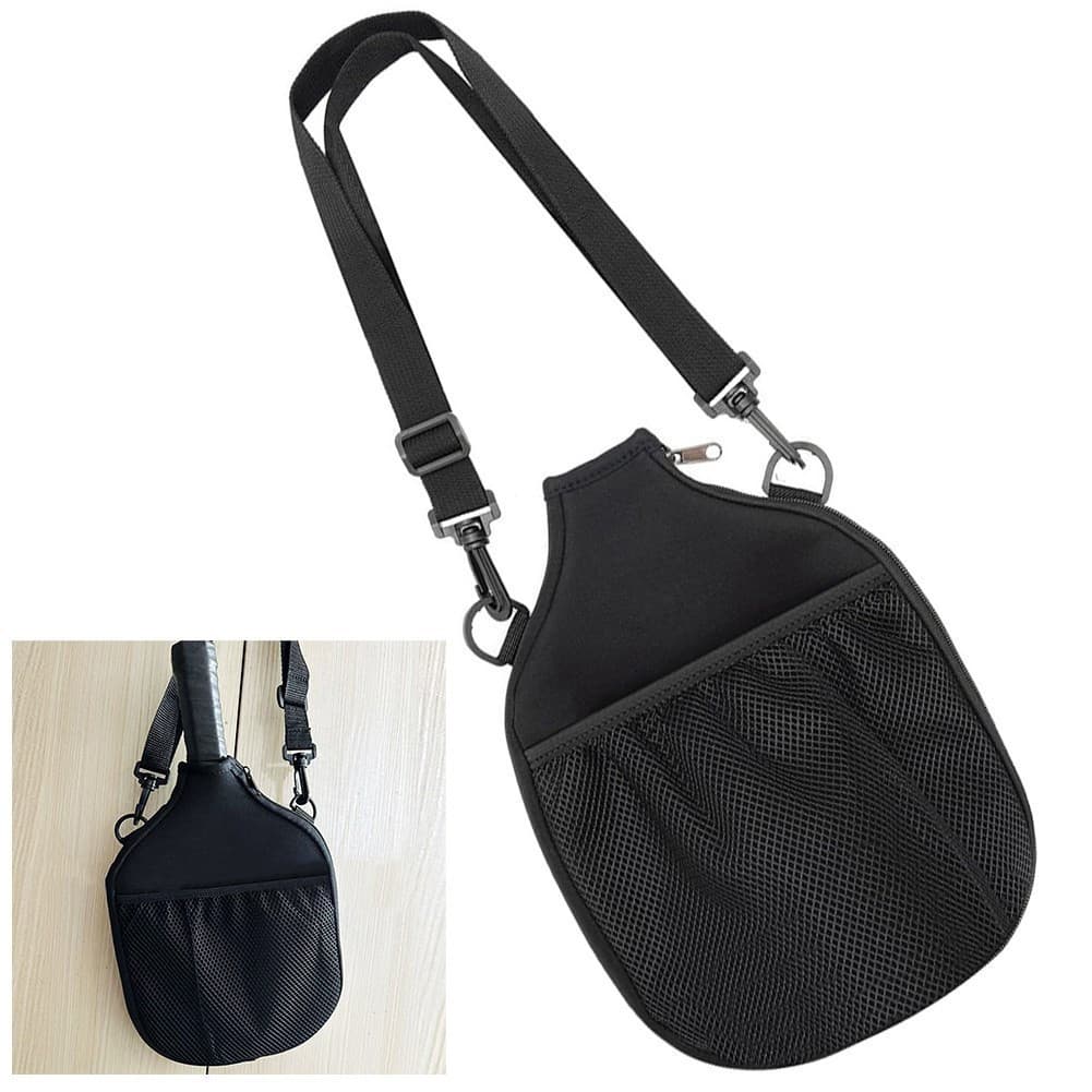 [LLMA] Bolsa de ombro para raquete de tênis, bolsa de raquete em veludo cristal com alça de ombro QROT