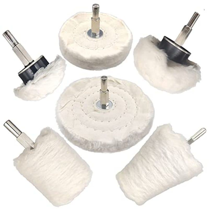 Roda De Polimento De 6 Peças Para Broca , Kits De Almofada , Ferramenta Em Formato De Metal E Alumínio , Aço Inoxidável