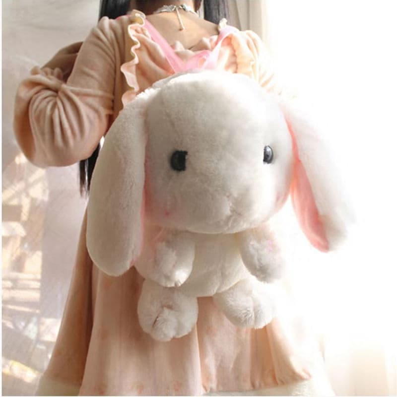 .Desenhos animados dos desenhos animados versão coreana Lop-Eared coelho mochila saco de coelho bonito saco de escola me