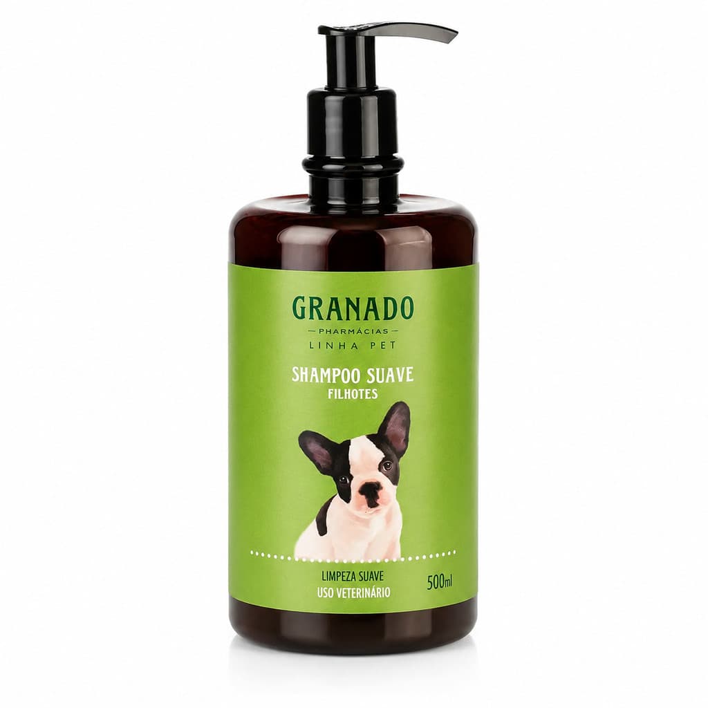 Shampoo Para Cachorro Granado Pet Suave Filhotes 500ml Fórmula Vegetal