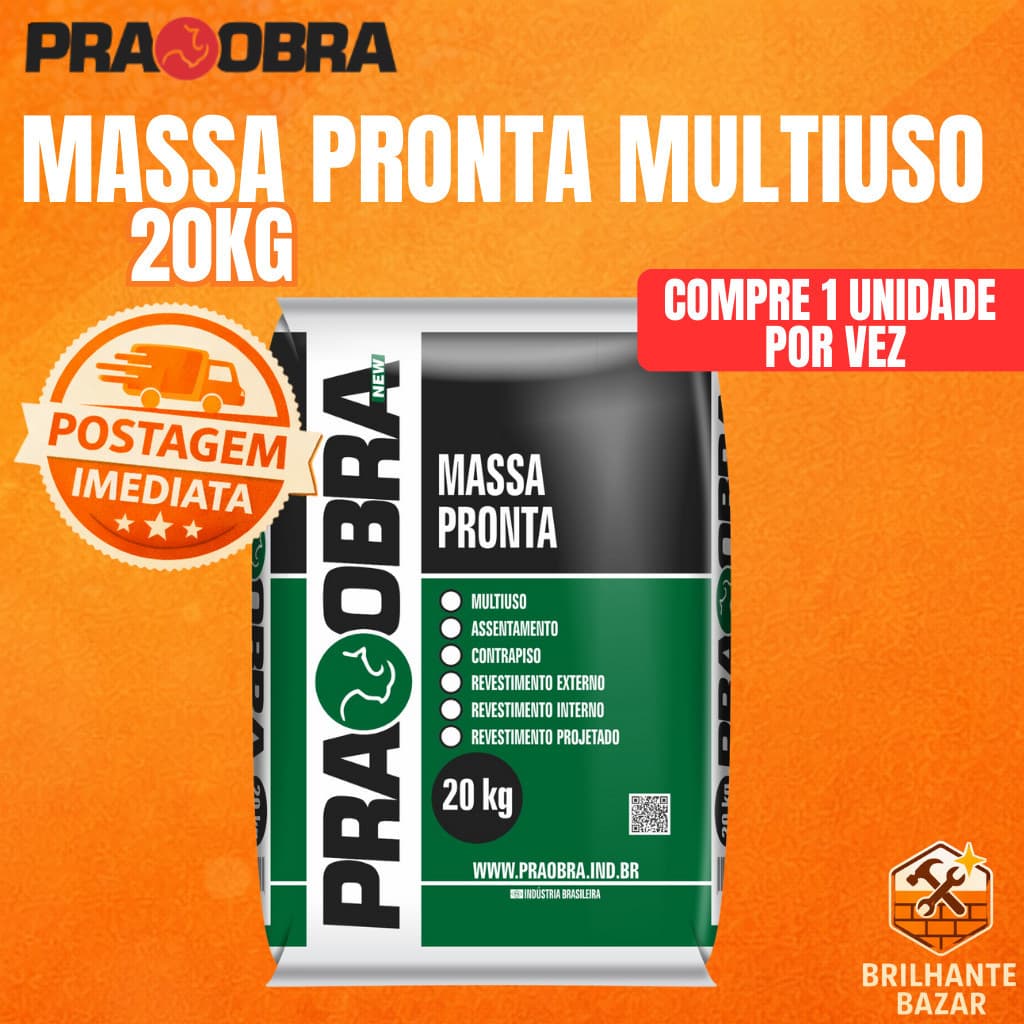 Massa Pronta Premium Multiuso Contrapiso 20kg PraObra