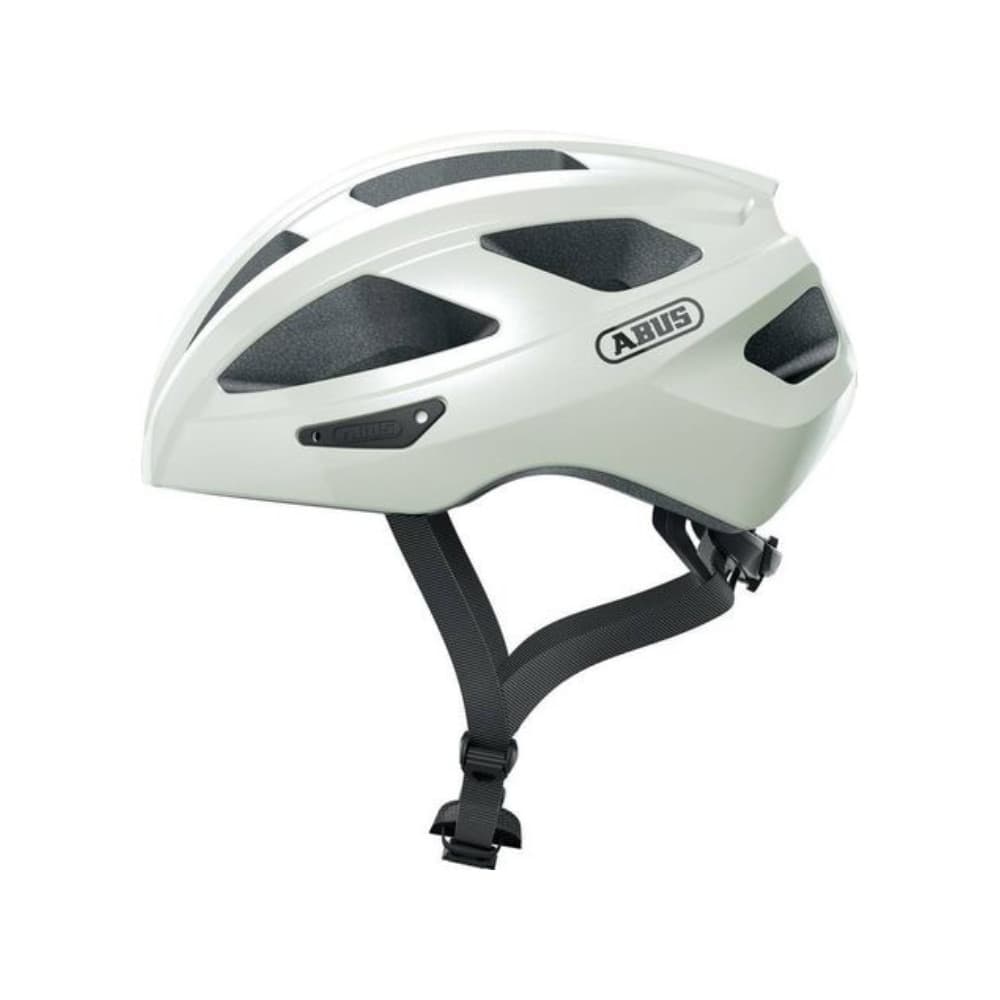 Capacete Ciclismo ABUS Macator Branco Pérola Bike MTB Speed Urbano Adulto