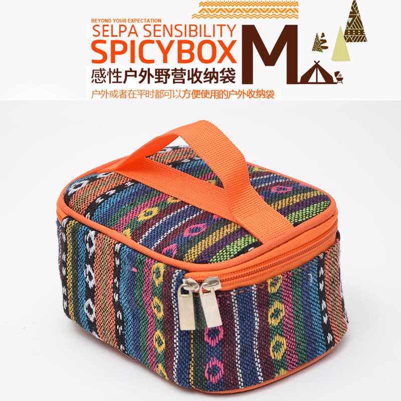 W Wilderness Tester Bolsa de armazenamento ao ar livre Bolsa de cozinha Conjunto de caixa de tempero Bolsa de armazename