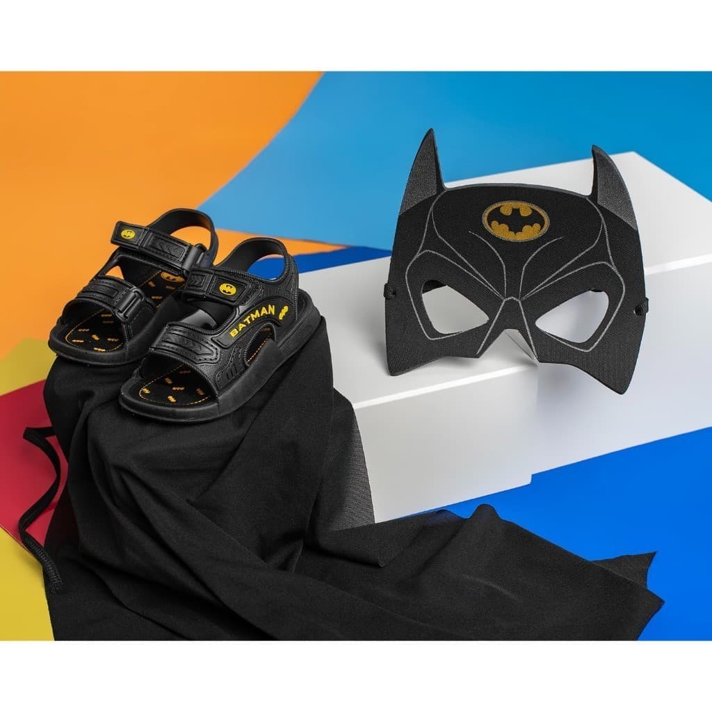 Kit Sandália Menino Velcro Confortável Papete Leve Macia Capa + Máscara