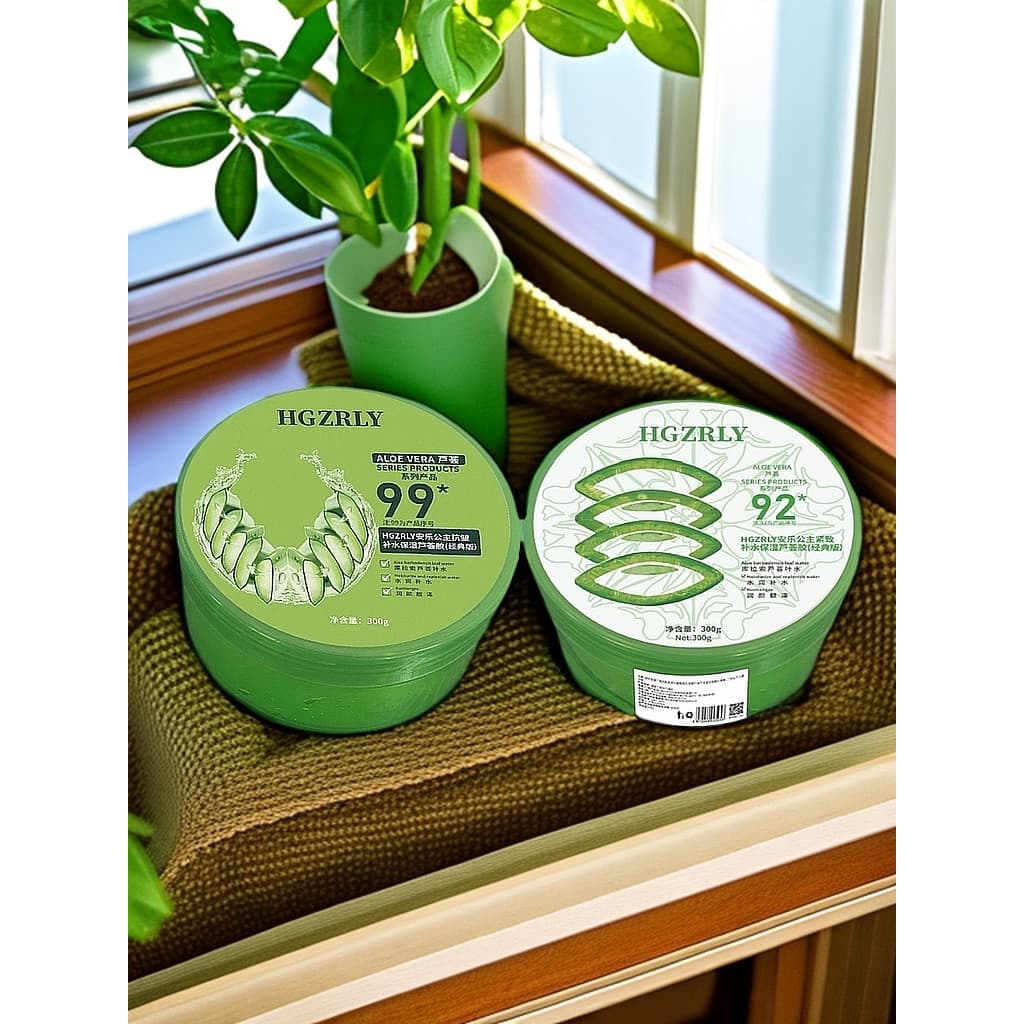 Anle Princess Aloe Vera Gel 92 Firmador/99 Máscara de Dormir Antirrugas Vera Após o Sol Hidratante Calmante