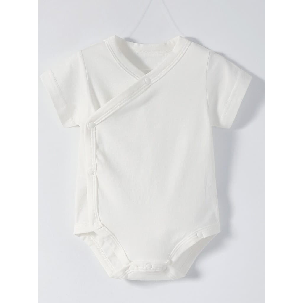 Roupas de bebê recém-nascido primavera manga curta desossado macacão de uma peça masculino proteção da barriga macacão f