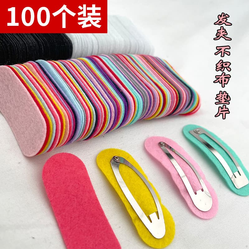 Junta não tecida DIY artesanal grampo de cabelo franja clipe de cabelo gota de água BB clipe lateral pacote de Material