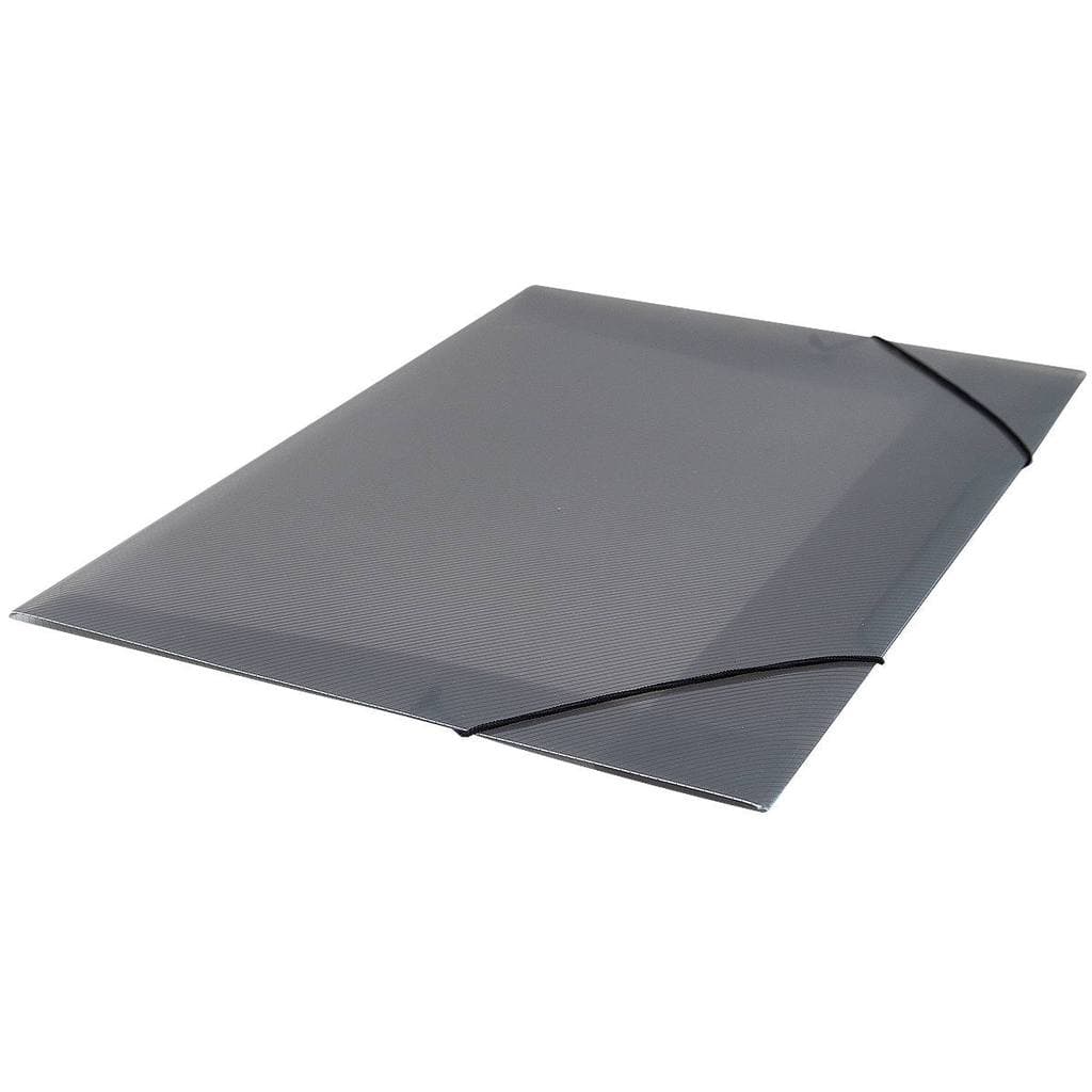 Pasta Aba Ofício Soft Fumê 335x235x0,35mm Aba Elástico Escolar para Papéis e Documentos Polibras