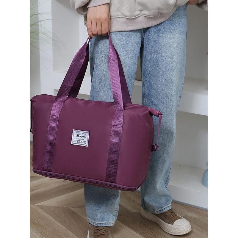 Bolsa de viagem dobrável feminina de curta distância portátil Super grande capacidade bolsa de ginástica leve esperando