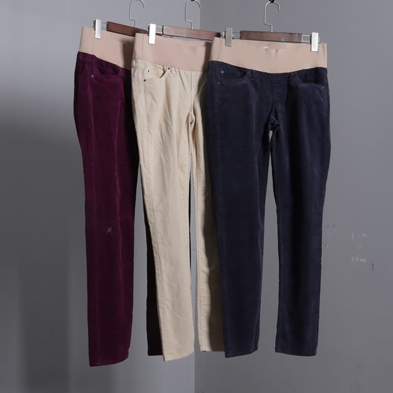 Cintura elástica estreita barriga costura veludo Jeans magro solto Harem Casual velo tornozelo comprimento pai