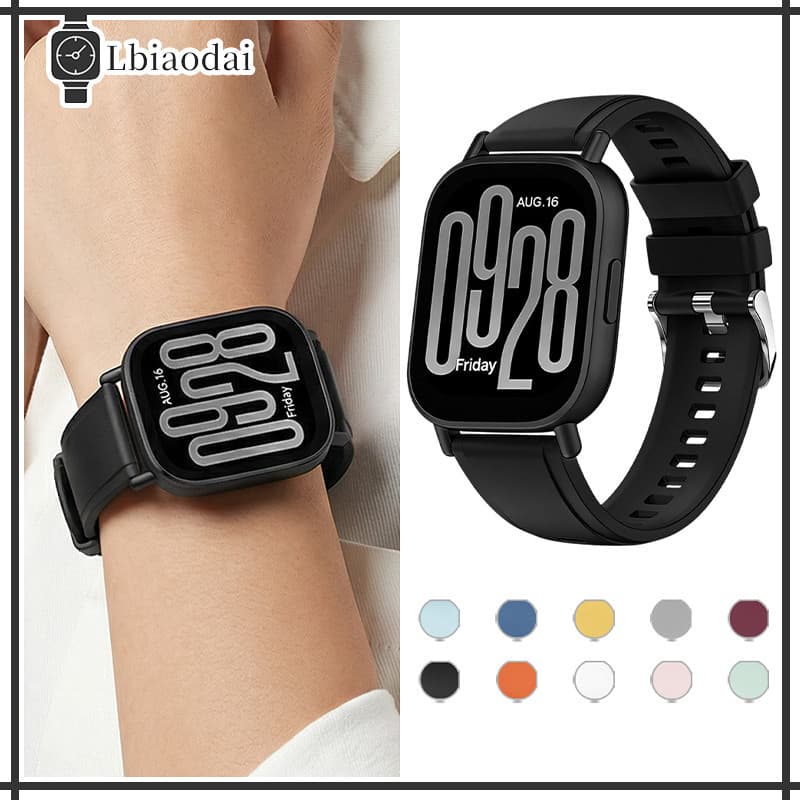 Pulseira Original De Silicone 22 Mm Para Relógio Redmi Watch 5 Active/Lite/Huawei Watch/ Amazfit Bip 6/Samsung/Garmin