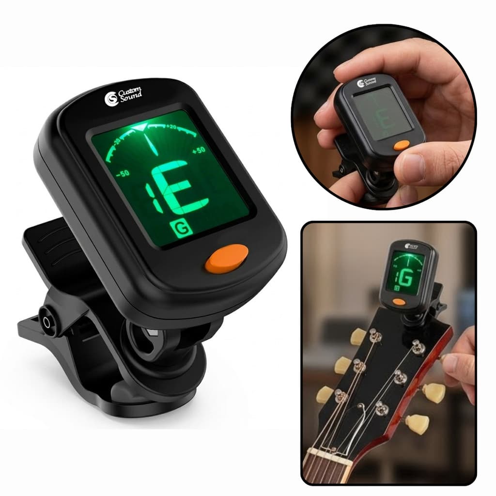 Afinador Digital Profissional Cromático Clip Violão Viola Guitarra Cavaco