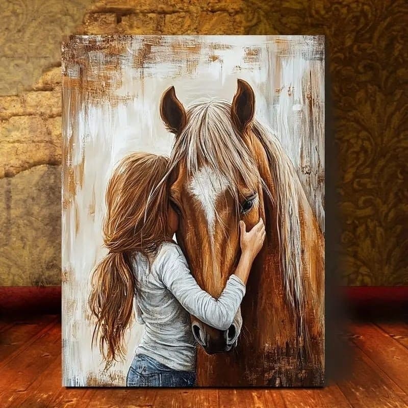 Quadro Decorativo Cavalo Amor Por Animais SALA QUARTO ESCRITÓRIO HALL
