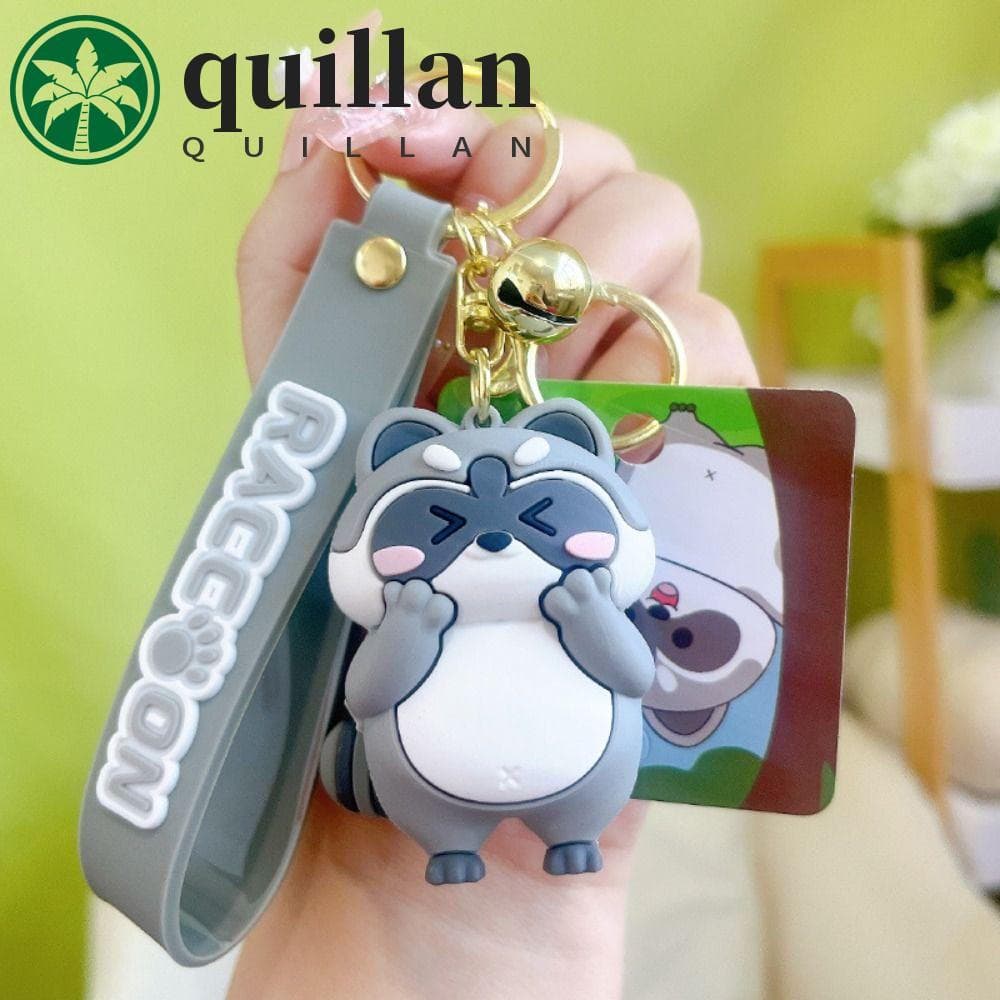 QUILLAN Guaxinim Chaveiro Casal Moda Liga Engraçado Bonito Fone De Ouvido Caso Mochila Decoração