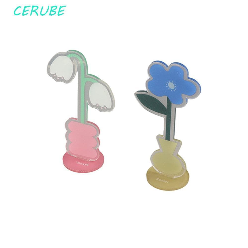 Suporte De Cartão De Flor Acrílica CERUBE , Clipe De Foto De Memorando Criativo Papel De Mesa