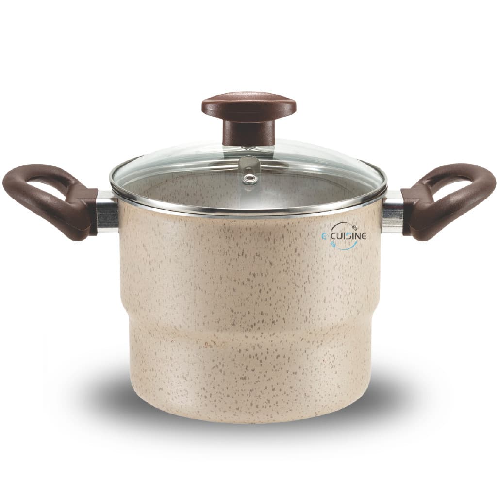 Cuscuzeiro 16 Antiaderente Com Tampa Vidro Teflon Cuscuz Nordeste Cuscuzeira Creme