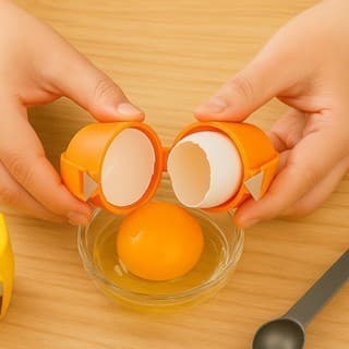 Quebrador De Ovo Prático Fácil Inox Para Cozinha Doméstica Cores Sortidas