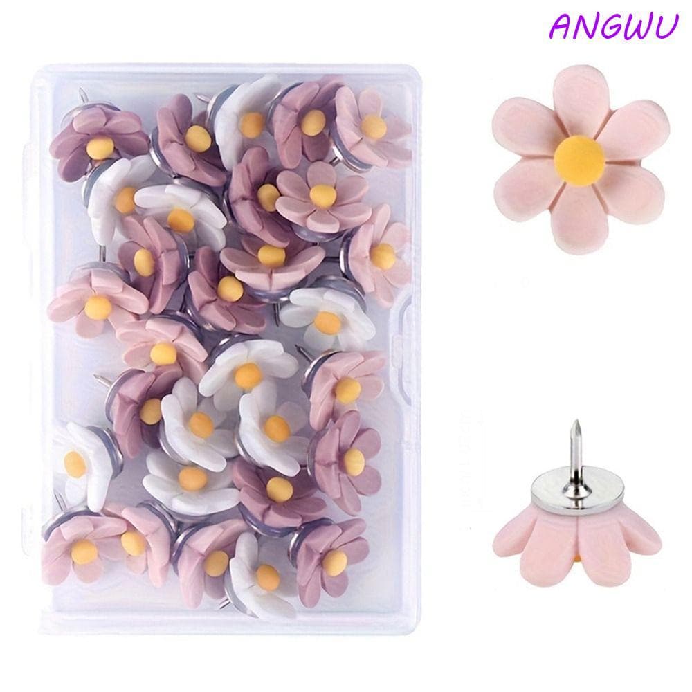 ANGWU 20/30/50 Peças Alfinetes De Flores De Seis Pétalas , Pino Criativo De Placa DIY , Decoração De Parede De Foto 3D T
