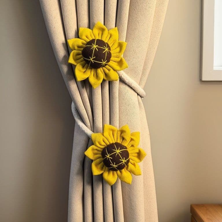 Criativo bonito cinta de cortina fivela dobrável luz luxo sala estar girassol gaze cortina gravata cordão fivela cortina