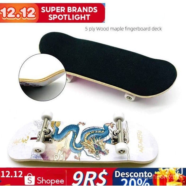 Skate de dedo profissional Mini skate Maple Rock duplo criativo dedo esportes rolamento profissional Fingerboard APDM *