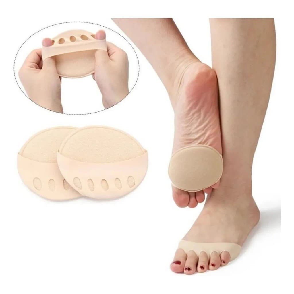 Protetor Pé Palmilha Almofada Silicone E Gel Protetor Fascite Metatarso Cor Bege